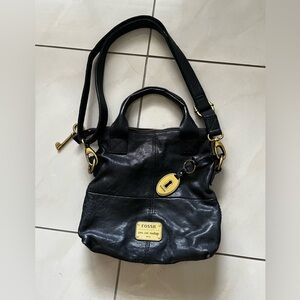 Fossil Vintage Black Leather Purse
